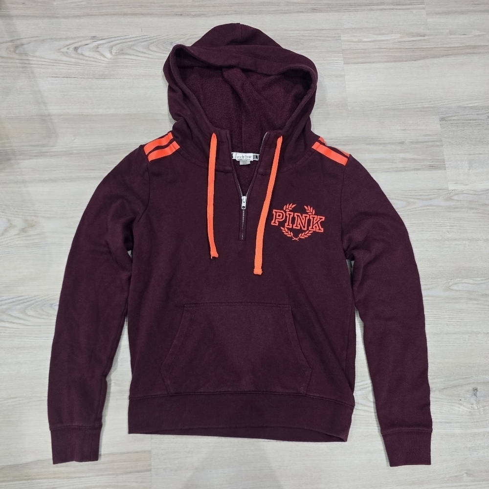 PINK Victoria's Secret Hoodie Small Pullover Athletic Maroon